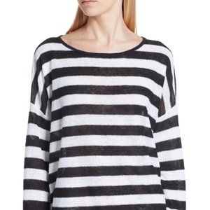 Eileen Fisher Striped Organic Linen Sweater
